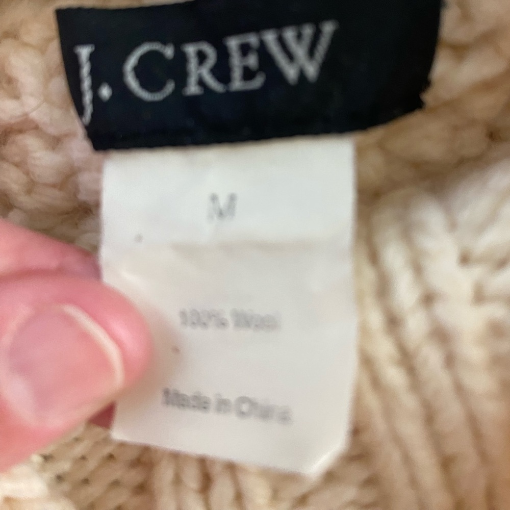 J. Crew Cream Cable Knit Turtleneck Sweater - Picture 4 of 8